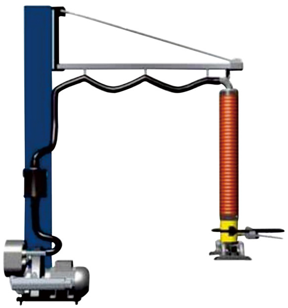 EMLH1202550 진공 리프팅 시스템 2800mm*270° 부문 작업 지역 알루미늄 합금 레일
