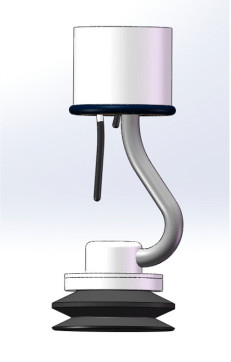 EMLH1202550 진공 리프팅 시스템 2800mm*270° 부문 작업 지역 알루미늄 합금 레일