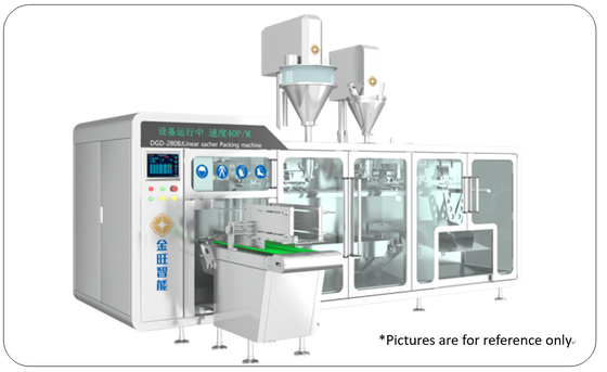 DGD-280BJ PLC 제어 자동 수평 봉지 포장 기계 380V 50Hz 6kw